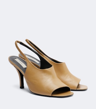 Slingback-Sandalen Contour aus Leder | Toteme
