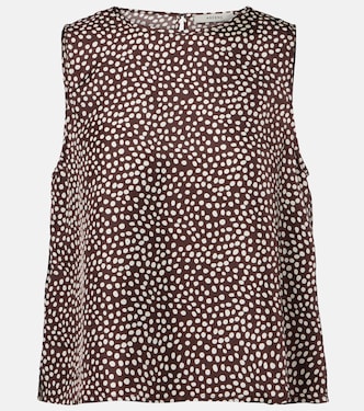 Sofia silk twill tank top | Asceno