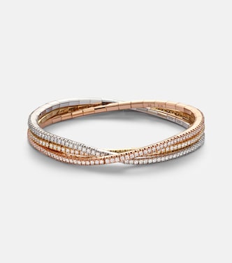 Stretchy 18kt gold bracelet with diamonds | Bucherer Fine Jewellery