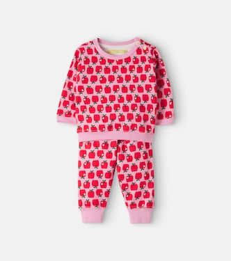 Baby printed cotton-blend sweatshirt and pants set | Fábula