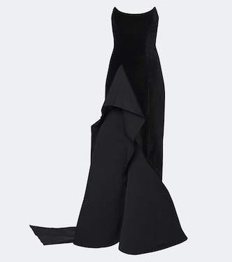 Fianne velvet and faille corset gown | Safiyaa