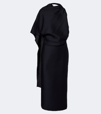 Draped open-back midi dress | Róhe
