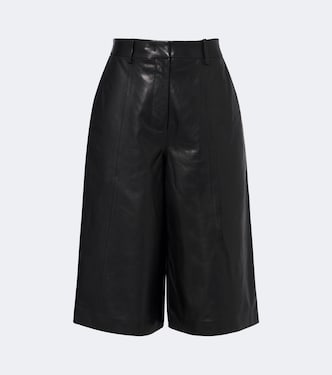 Asia leather Bermuda shorts | Joseph