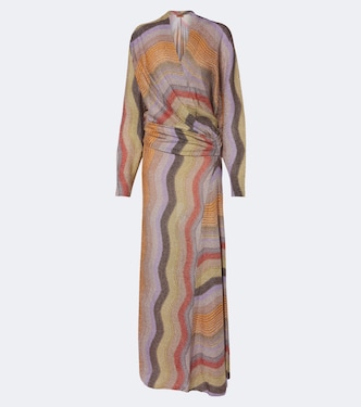 Draped printed lamé gown | Missoni