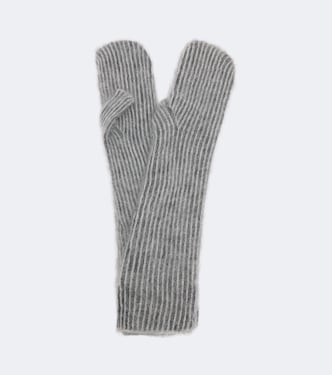 Moffole in maglia di misto mohair e lana | Brunello Cucinelli