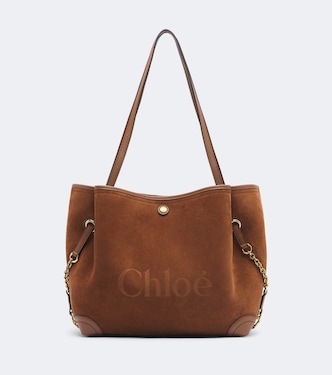 Chloé Clover皮革边饰绒面革托特包 | Chloé