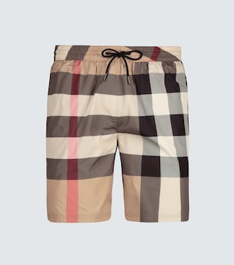 Large check-print swim shorts | Burberry