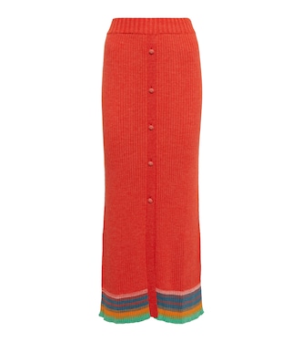 Striped ribbed-knit skirt | Etro