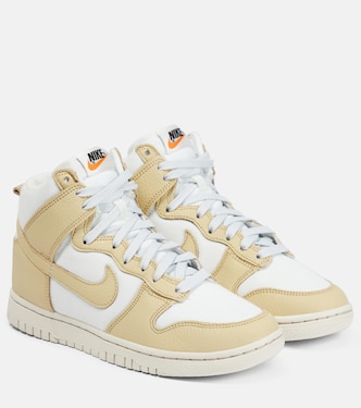 Dunk High leather-trimmed sneakers | Nike