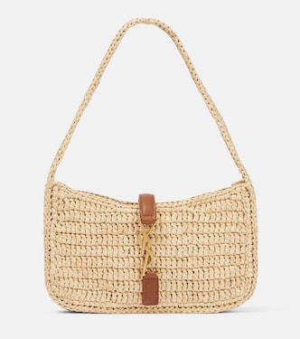 Le 5 à 7 Mini raffia shoulder bag | Saint Laurent