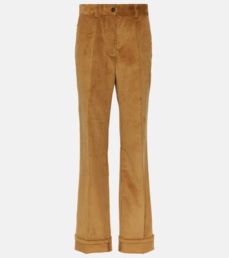 Low-rise cotton corduroy pants | Miu Miu