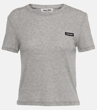 T-Shirt aus Baumwoll-Jersey | Miu Miu