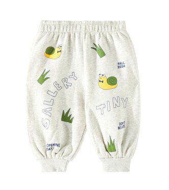 Baby Artsy Snail cotton sweatpants | Tinycottons