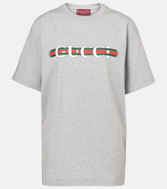 T-shirt in jersey di cotone con logo | Gucci