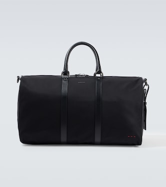 Leather-trimmed duffel bag | Kiton