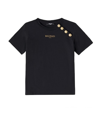 Logo cotton jersey T-shirt | Balmain Kids