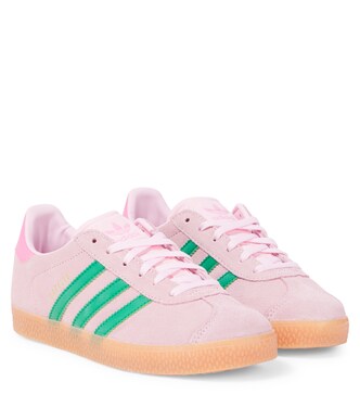 Gazelle leather-trimmed suede sneakers | Adidas Originals Kids