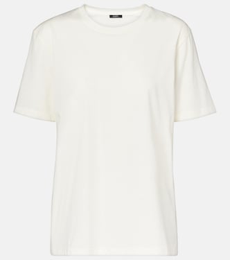 Crewneck cotton and silk T-shirt | Joseph