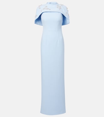 Embellished caped gown | Safiyaa