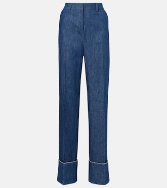 Chambray straight pants | Valentino