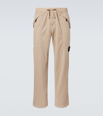 Compass cotton-blend twill pants  | Stone Island