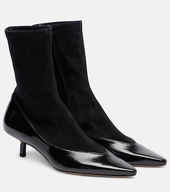 Tourni leather and suede ankle boots | Jacquemus