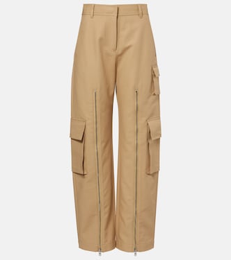 Pantalon à taille mi-haute en satin de coton | Acne Studios