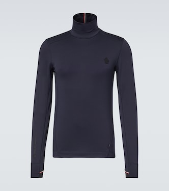 Logo turtleneck fleece ski top | Moncler Grenoble