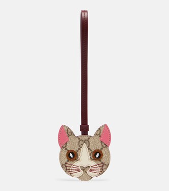 GG Canvas leather bag charm | Gucci