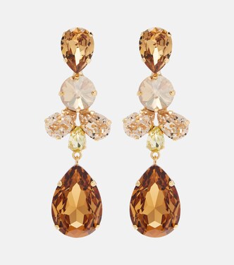 Jillian gold-plated drop earrings | Jennifer Behr