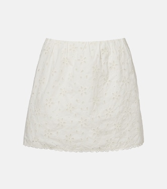 Salma embroidered cotton miniskirt | Posse