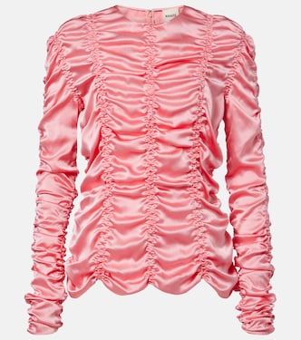 Rory ruched silk charmeuse top | Khaite