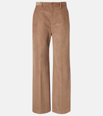 Pantalones anchos de pana de algodón con cuentas Monili | Brunello Cucinelli