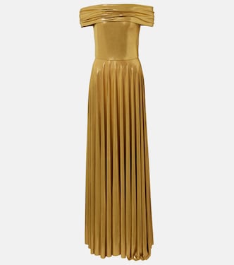 Off-Shoulder-Robe aus Lamè  | Norma Kamali
