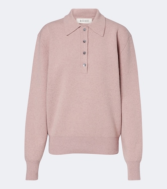 Knitted wool-blend polo sweater | Róhe