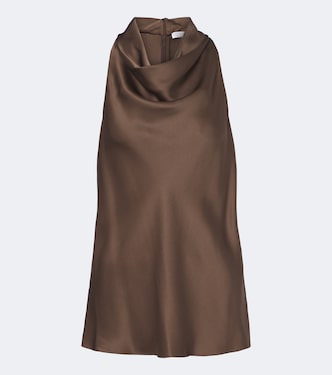 Draped silk top | Brunello Cucinelli