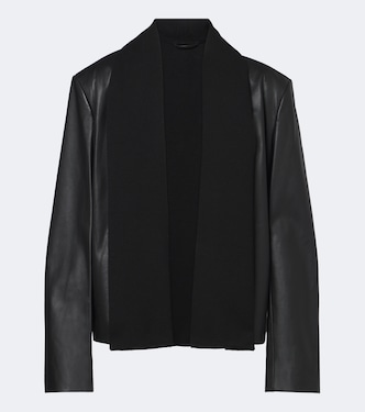 Tie-neck leather jacket | Toteme