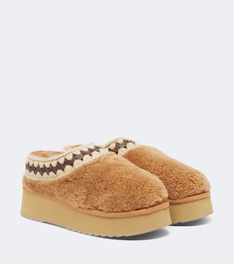 Shearling platform mules | Mou