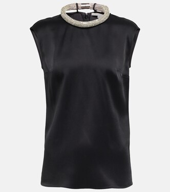 Verziertes Top aus Satin | Stella McCartney