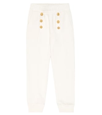 بنطلون رياضي من القطن مع تزيين | Balmain Kids