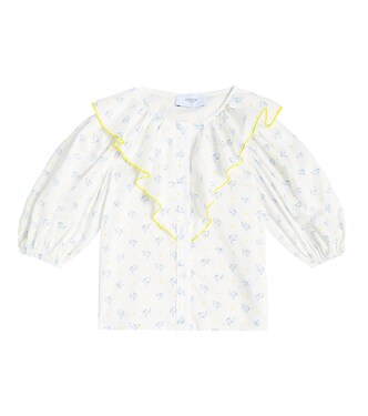 Ruched floral cotton shirt | Paade Mode