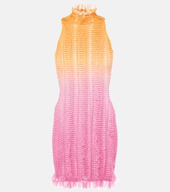 Angel printed tulle-trimmed minidress | Roberta Einer