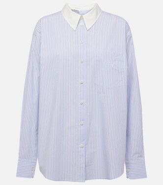 Striped embroidered cotton shirt | Acne Studios