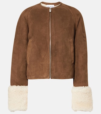 Shearling-trimmed suede jacket | Alaïa