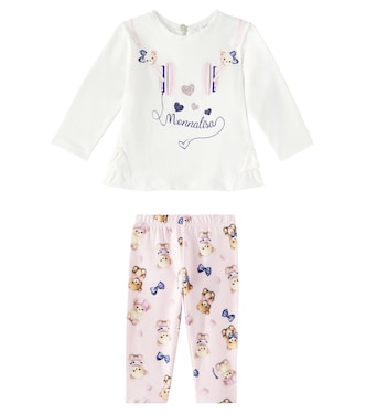 Bebé - set de camiseta y leggings estampados | Monnalisa
