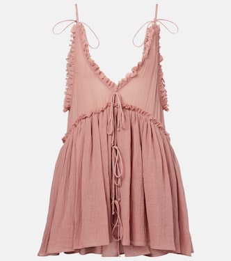 Ruffled cotton gauze minidress | The Attico