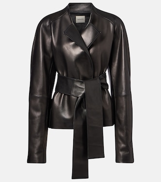 Edith belted leather jacket | Khaite
