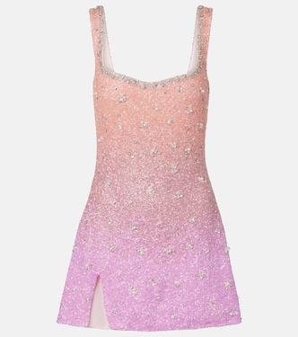 Crystal beaded minidress | Clio Peppiatt