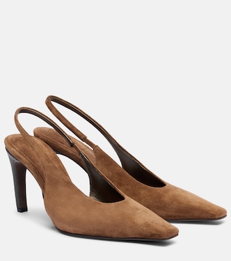 Monili suede slingback pumps | Brunello Cucinelli