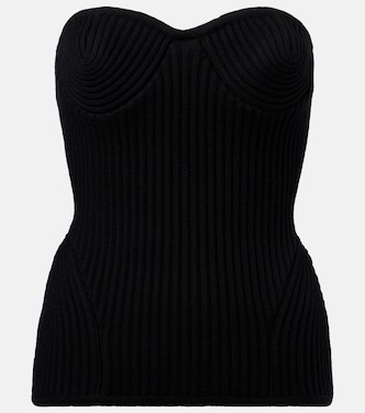 Ribbed-knit wool-blend corset | Jean Paul Gaultier